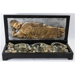 CANDLE HOLDER W/ NIRVANA BUDDHA