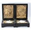 Image 1 : PAIR OF BUDDHA CANDLE HOLDER