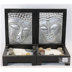 PAIR OF BUDDHA CANDLE HOLDER