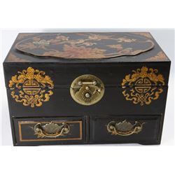 VINTAGE JEWELLERY BOX W/ MIRROR