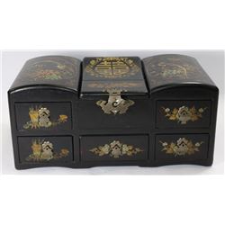 VINTAGE JEWELLERY BOX W/ MIRROR