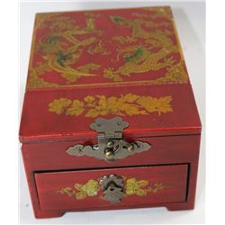 VINTAGE JEWELLERY BOX W/ MIRROR