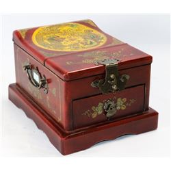 VINTAGE JEWELLERY BOX W/ MIRROR