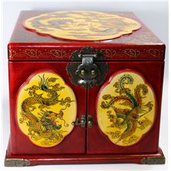 VINTAGE JEWELLERY BOX W/ MIRROR