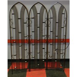 3 PANEL SCREEN ROOM DIVIDER W/ CANDLE HOLDER