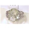 Image 1 : STERLING SILVER GREEN AMETHYST RING
