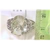 Image 2 : STERLING SILVER GREEN AMETHYST RING