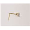 Image 2 : 14KT GOLD CUBIC ZIRCONIA NOSE RING