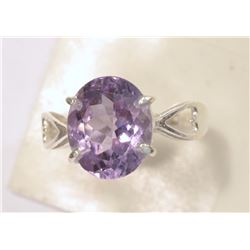 STERLING SILVER AMETHYST RING