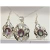 Image 1 : STERLING SILVER MYSTIC TOPAZ EARRINGS & PENDANT