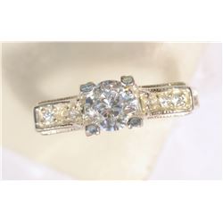 STERLING SILVER CUBIC ZIRCONIA RING