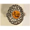 Image 1 : STERLING SILVER AMBER RING