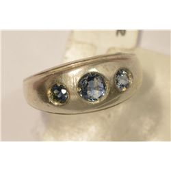 STERLING SILVER SAPPHIRE RING