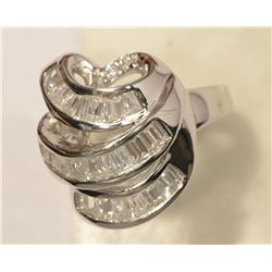 STERLING SILVER CUBIC ZIRCONIA RING