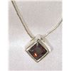 Image 1 : STERLING SILVER GARNET NECKLACE