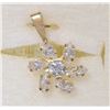 Image 1 : 10KT GOLD CUBIC ZIRCONIA PENDANT