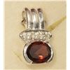 Image 1 : STERLING SILVER GARNET & CUBIC ZIRCONIA PENDANT