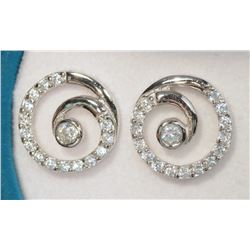 STERLING SILVER CUBIC ZIRCONIA EARRINGS