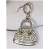 Image 1 : STERLING SILVER DIAMOND PURSE PENDANT