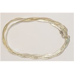 STERLING SILVER TWISTED NECKLACE (App. 11.77g)