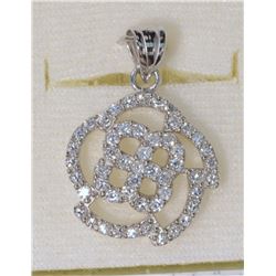 STERLING SILVER CUBIC ZIRCONIA PENDANT