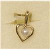 Image 1 : 14KT GOLD FRESHWATER PEARL HEART DESIGN PENDANT