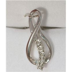 STERLING SILVER DIAMOND PENDANT