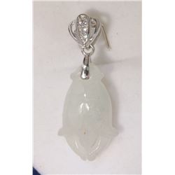 STERLING SILVER JADE PENDANT