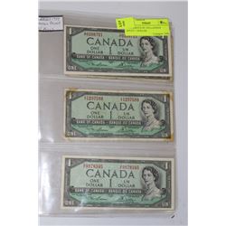TWO SHEETS OF 1954 LAWSON BOUEY 1 DOLLAR