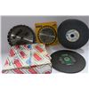 Image 1 : LOT OF WIRE WHEEL,GRINDING DISCS AND SAW BLADES