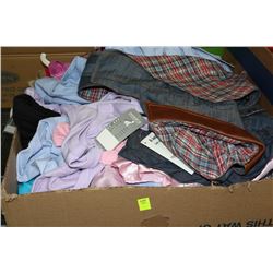 LARGE BOX OF PET OUTFITS