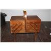Image 1 : VINTAGE WOOD SEWING BASKET