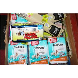 BOX OF NEW DOG DIAPERS