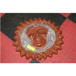 CONCRETE OUTDOOR WALL HANGING SUN ORNAMENT