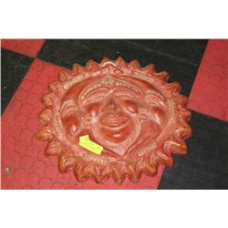 CONCRETE OUTDOOR WALL HANGING SUN ORNAMENT