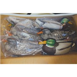 BOX OF 12 DUCK HUNTING DECOYS