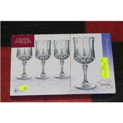 SET OF 4 CRYSTAL GLASSES