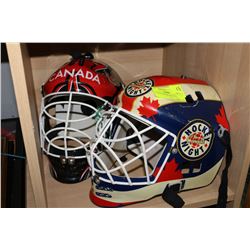 2 GOALIE HOCKEY HELMETS