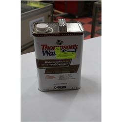 3.7L JUG OF THOMPSON'S WATER SEAL. WATER PROFER