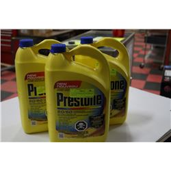 3 BOTTLES OF PRESTONE 50/50 PREMIXED ANTIFREEZE