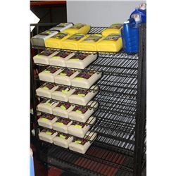 8 SHELF DISPLAY RACK ON CASTORS