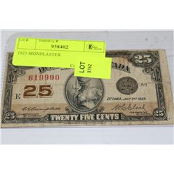 1923 SHINPLASTER