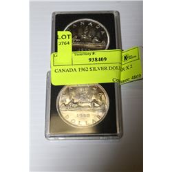 CANADA 1962 SILVER DOLLAR X 2