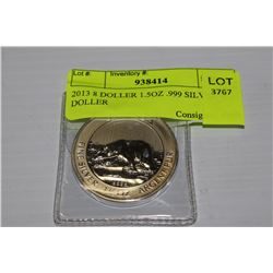 2013 8 DOLLER 1.5OZ .999 SILVER DOLLAR