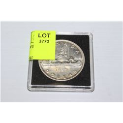 CANADA 1957 1 DOLLER SILVER COIN