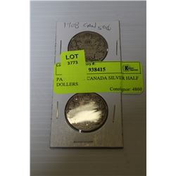 PAIR OF 1908 CANADA SILVER HALF DOLLARS