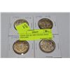 Image 1 : FOUR 1942 SILVER CANADA HALF DOLLARS
