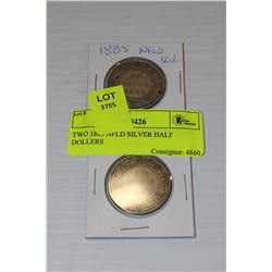 TWO 1885 NFLD SILVER HALF DOLLARS