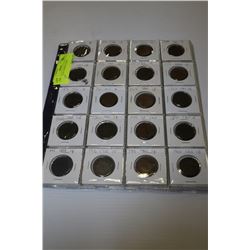 3 SHEETS OF CANADA LARGE PENNYS