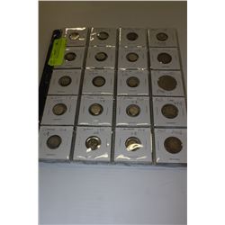 3 SHEETS OF CANADA SILVER COINS